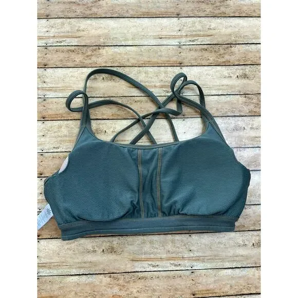 Athleta Full Focus Sports Bra Olive Army Green Size Small - Picture 6 of 9
